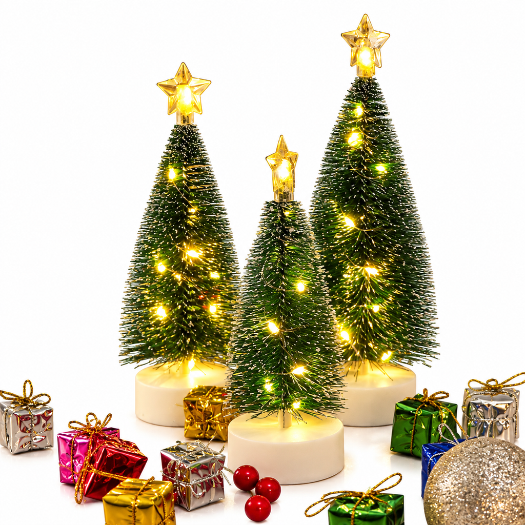 Luminous Mini Christmas Trees LED Lights Home Decoration Electronic