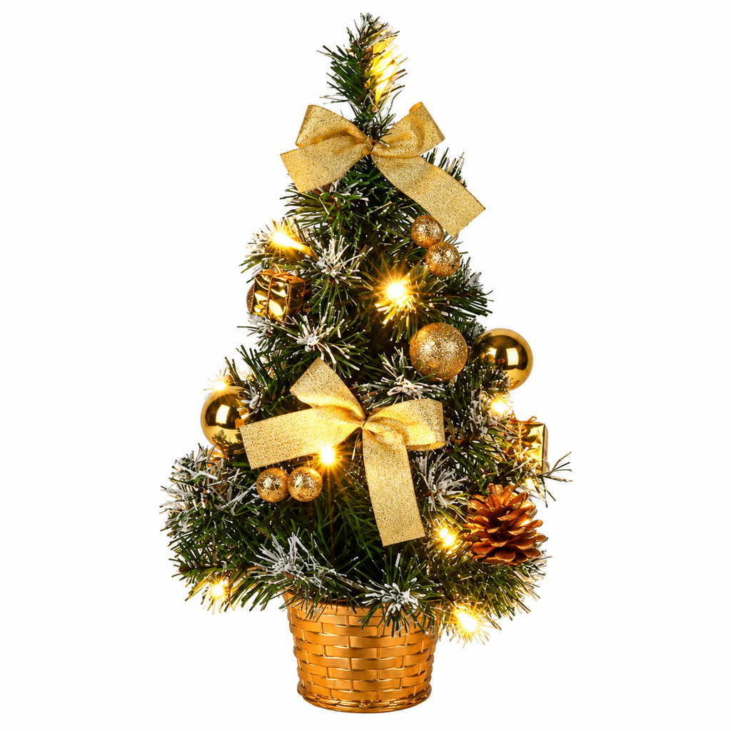 Tree Mini Xmas Tree Christmas Decoration Desktop Ornament New Year Gift 40CM LED