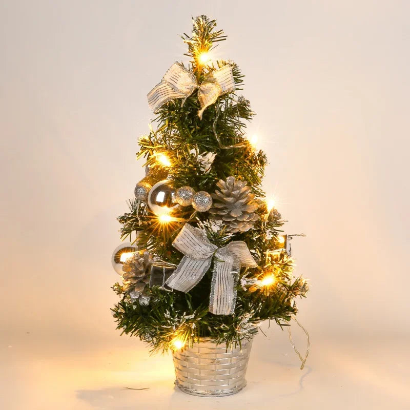Tree Mini Xmas Tree Christmas Decoration Desktop Ornament New Year Gift 40CM LED