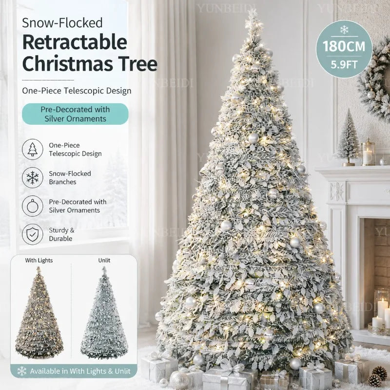 Integrated Foldable Christmas Tree with Ornaments LED 150cm/180cm