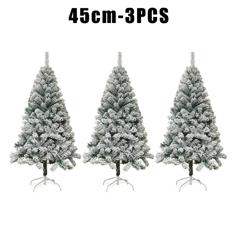 White Flocked PVC Christmas Tree Realistic Snow Effect Artificial Pine