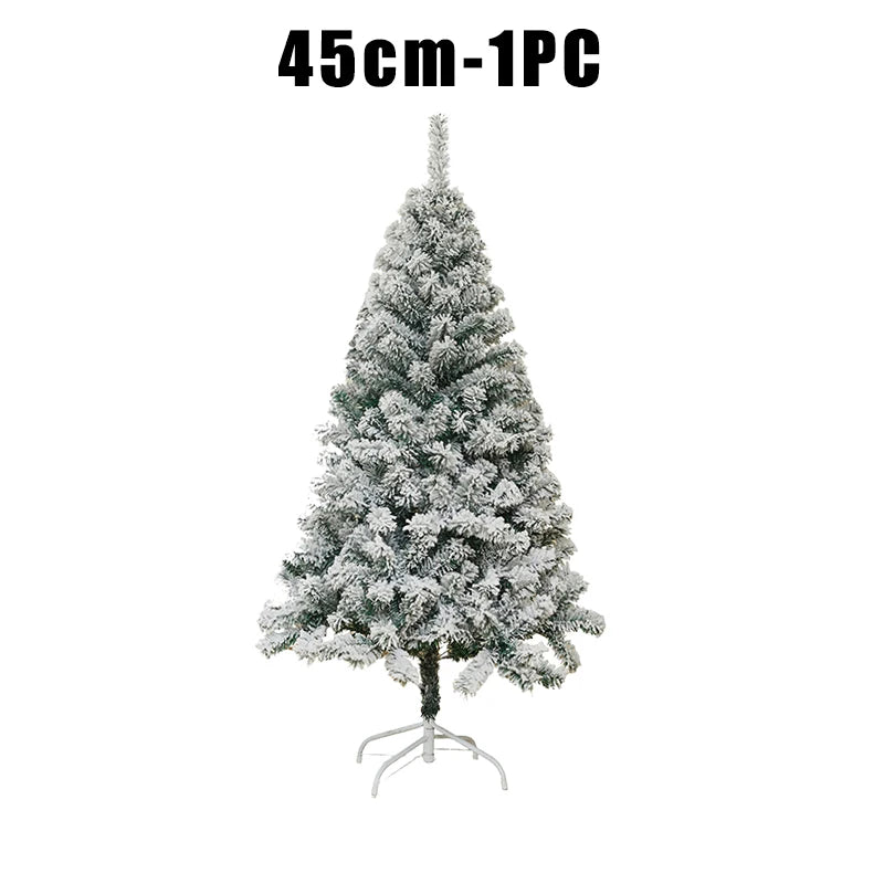 White Flocked PVC Christmas Tree Realistic Snow Effect Artificial Pine