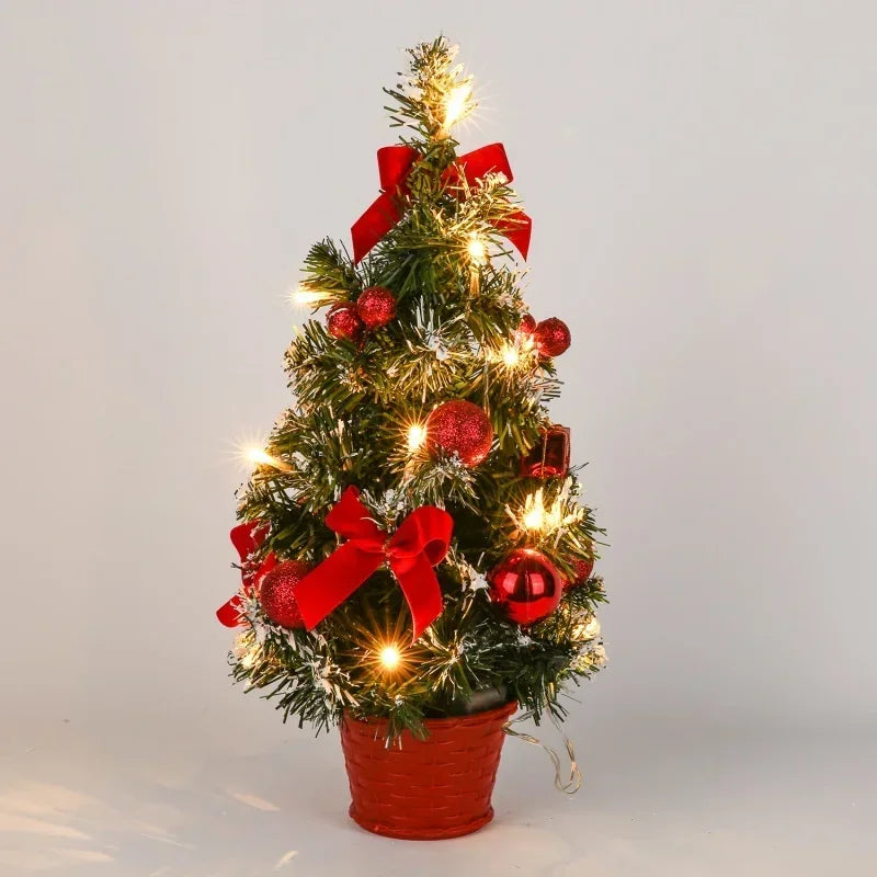 Tree Mini Xmas Tree Christmas Decoration Desktop Ornament New Year Gift 40CM LED