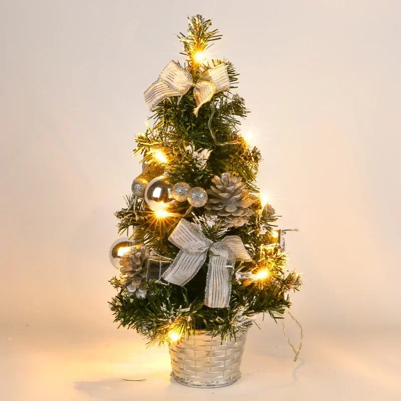 Tree Mini Xmas Tree Christmas Decoration Desktop Ornament New Year Gift 40CM LED