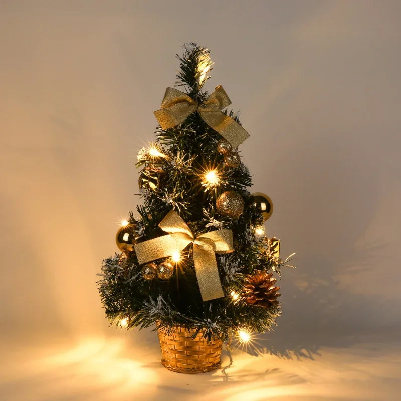 Tree Mini Xmas Tree Christmas Decoration Desktop Ornament New Year Gift 40CM LED
