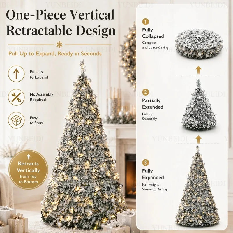 Integrated Foldable Christmas Tree with Ornaments LED 150cm/180cm