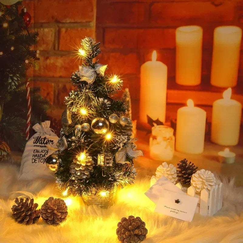 Tree Mini Xmas Tree Christmas Decoration Desktop Ornament New Year Gift 40CM LED