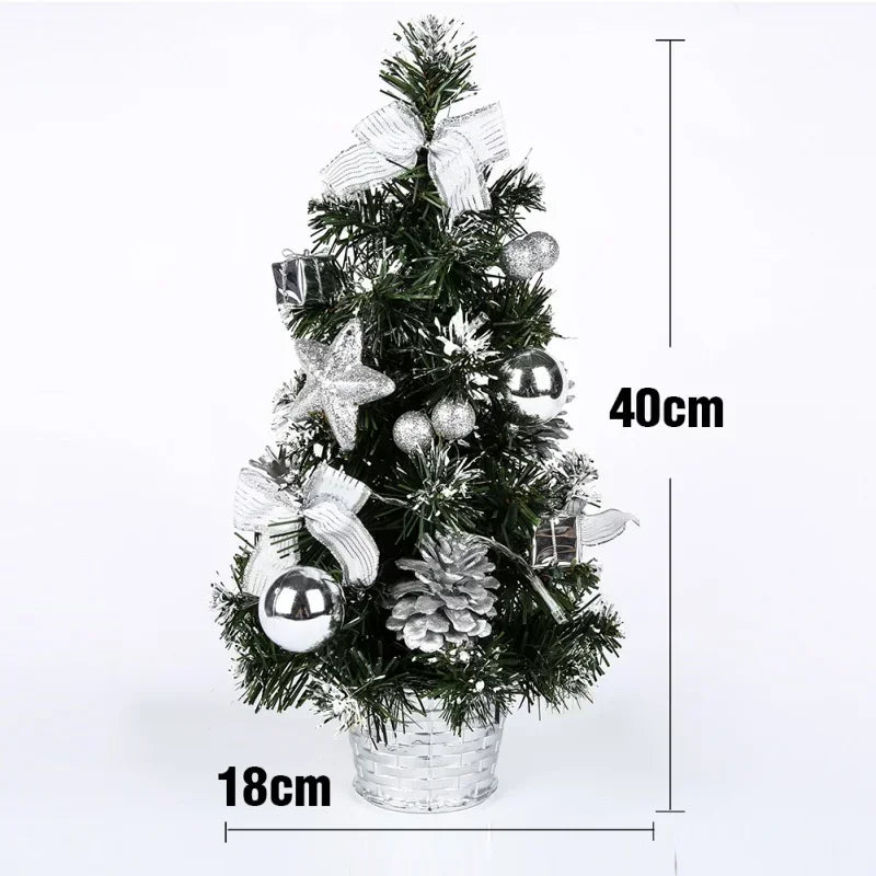 Tree Mini Xmas Tree Christmas Decoration Desktop Ornament New Year Gift 40CM LED